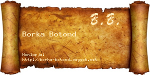 Borka Botond névjegykártya